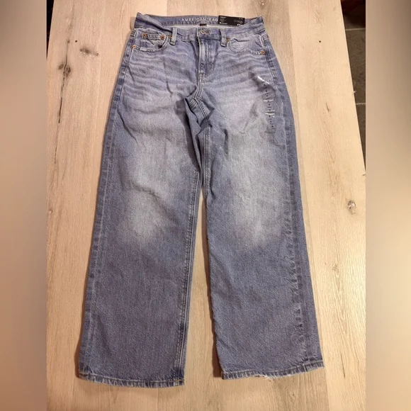 NWT American Eagle Strigid High-Waisted Stovepipe Jeans, 0 Short, 25 w - Picture 2 of 12